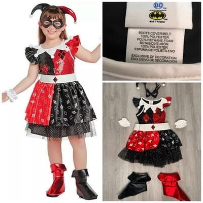 Dc Comics harley quinn Halloween Cosplay costume kids Size Small