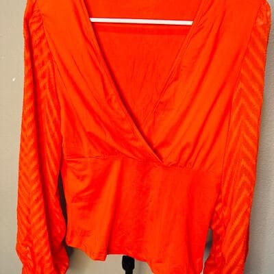 Orange blouse