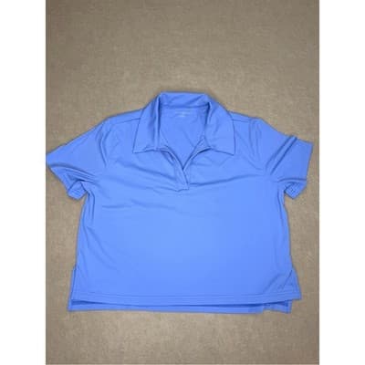 TravisMathew Periwinkle Short Sleeve Polo Top size M