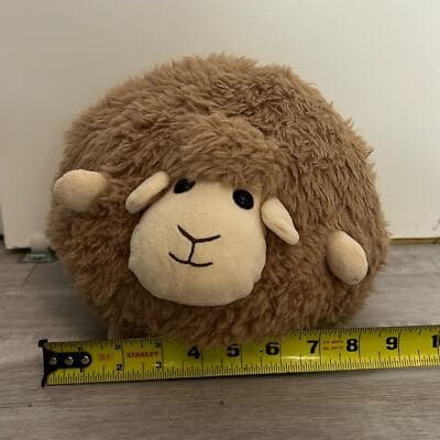 Round brown sheep plush
