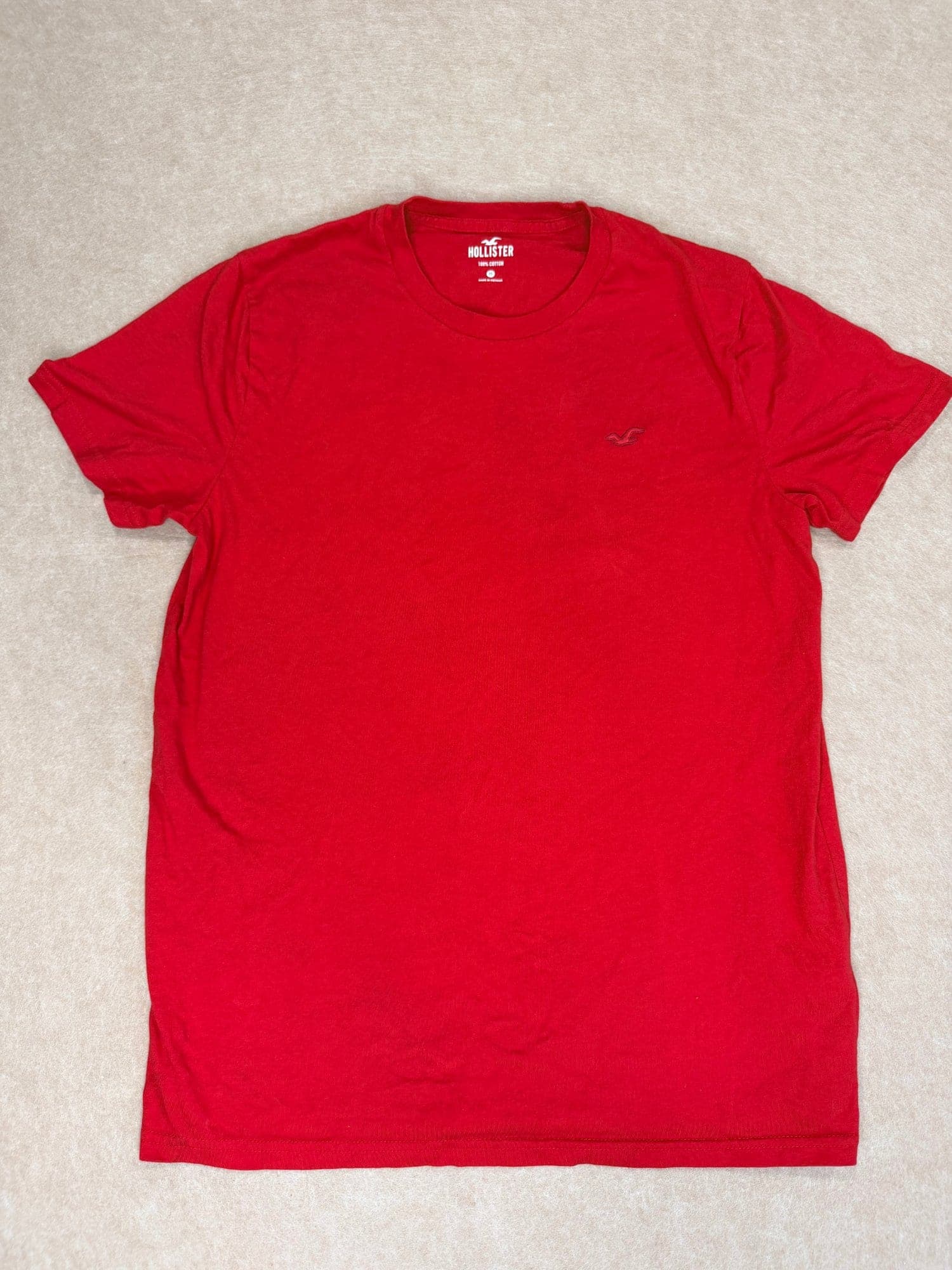 Hollister Red Crewneck T Shirt