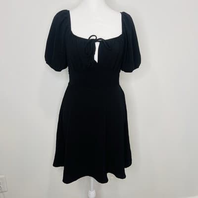 Black Inspired Hearts Short Dress Size M