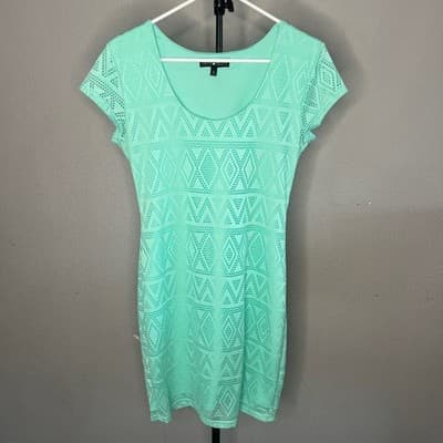Derek Heart Size Large Green Dress soft casual dress short sleeve