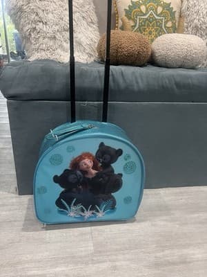 Disney store brave Marida Luggage Trolley Carry-On Sparkly Blue