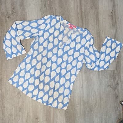 Island Company 100% linen tunic shirt Size Small