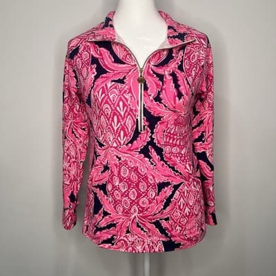 Lily Pulitzer In Coco Safari Skipper Popover Sweater Top Womens XS