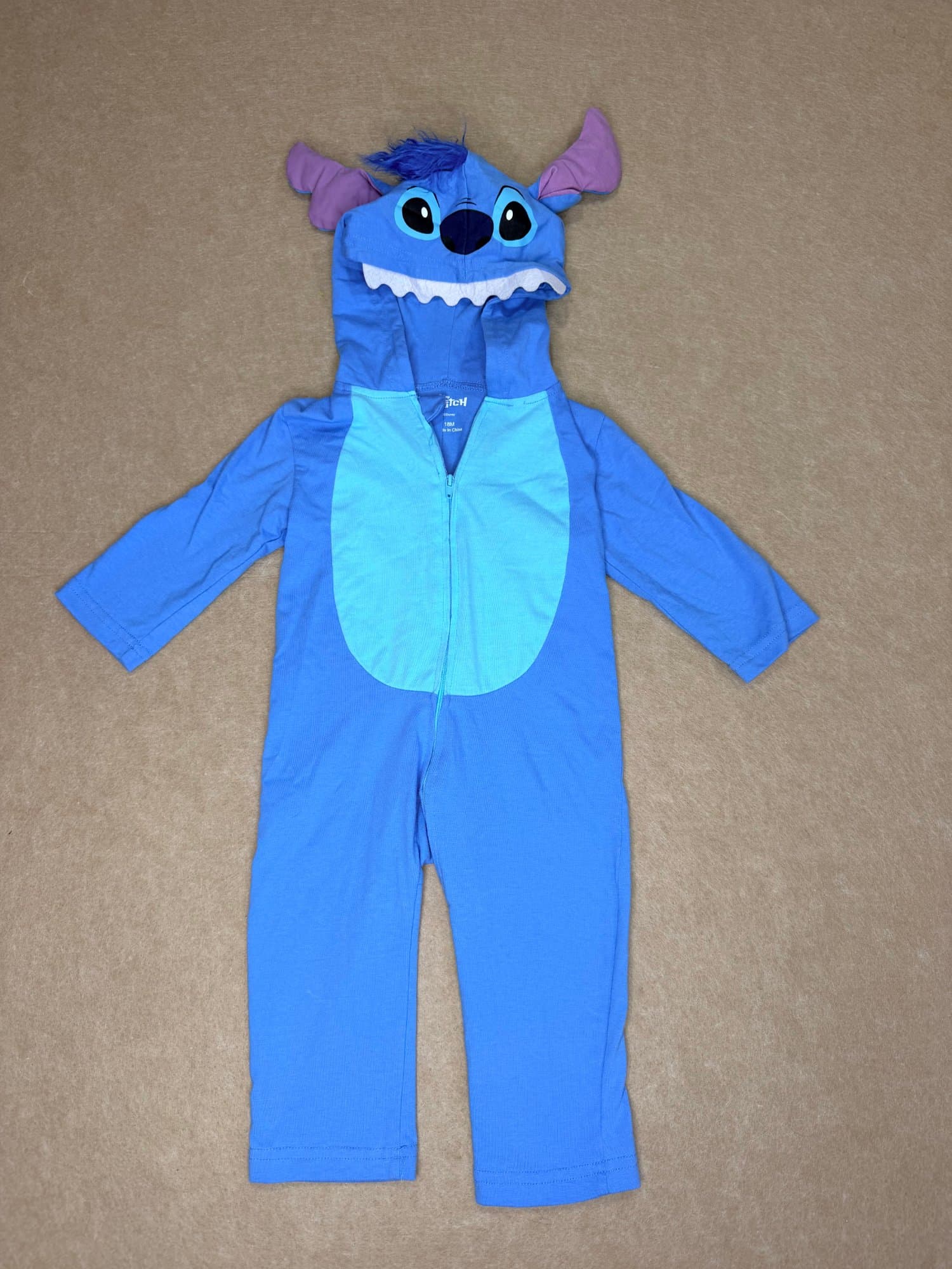Disney Stitch one piece with hood 18M lightweight cozy halloween cosplay dress up costume
