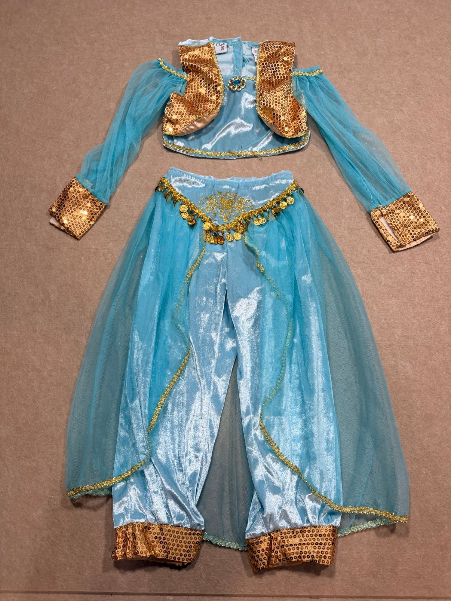Gillians closet girls Jasmine princess halloween cosplay dress up costume set 5-6Y