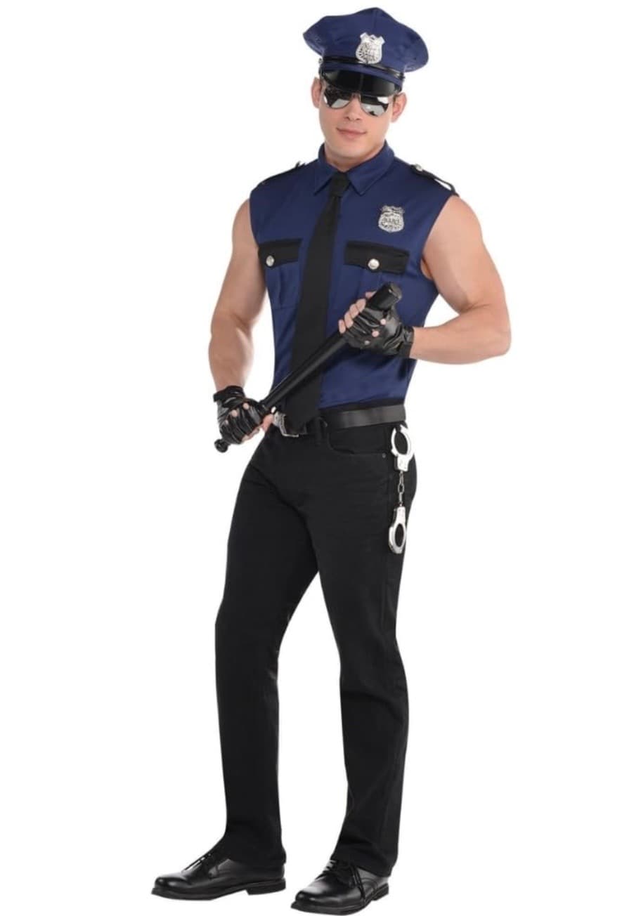 Under Arrest men's police halloween dress up cosplay costume adult medium 40-42