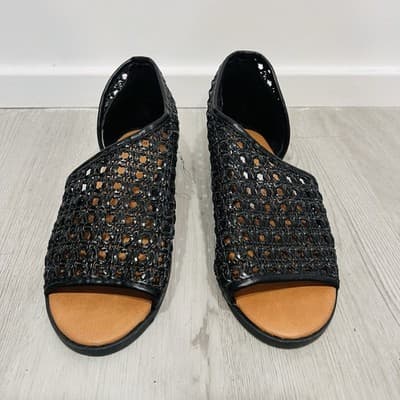Bamboo Black And Brown Hippie Dress Flat Shoes Size 6.5