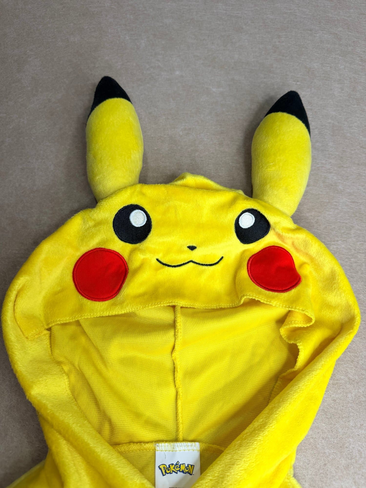 Pokemon Pikachu hooded halloween cosplay costume jumpsuit kids L 10-12