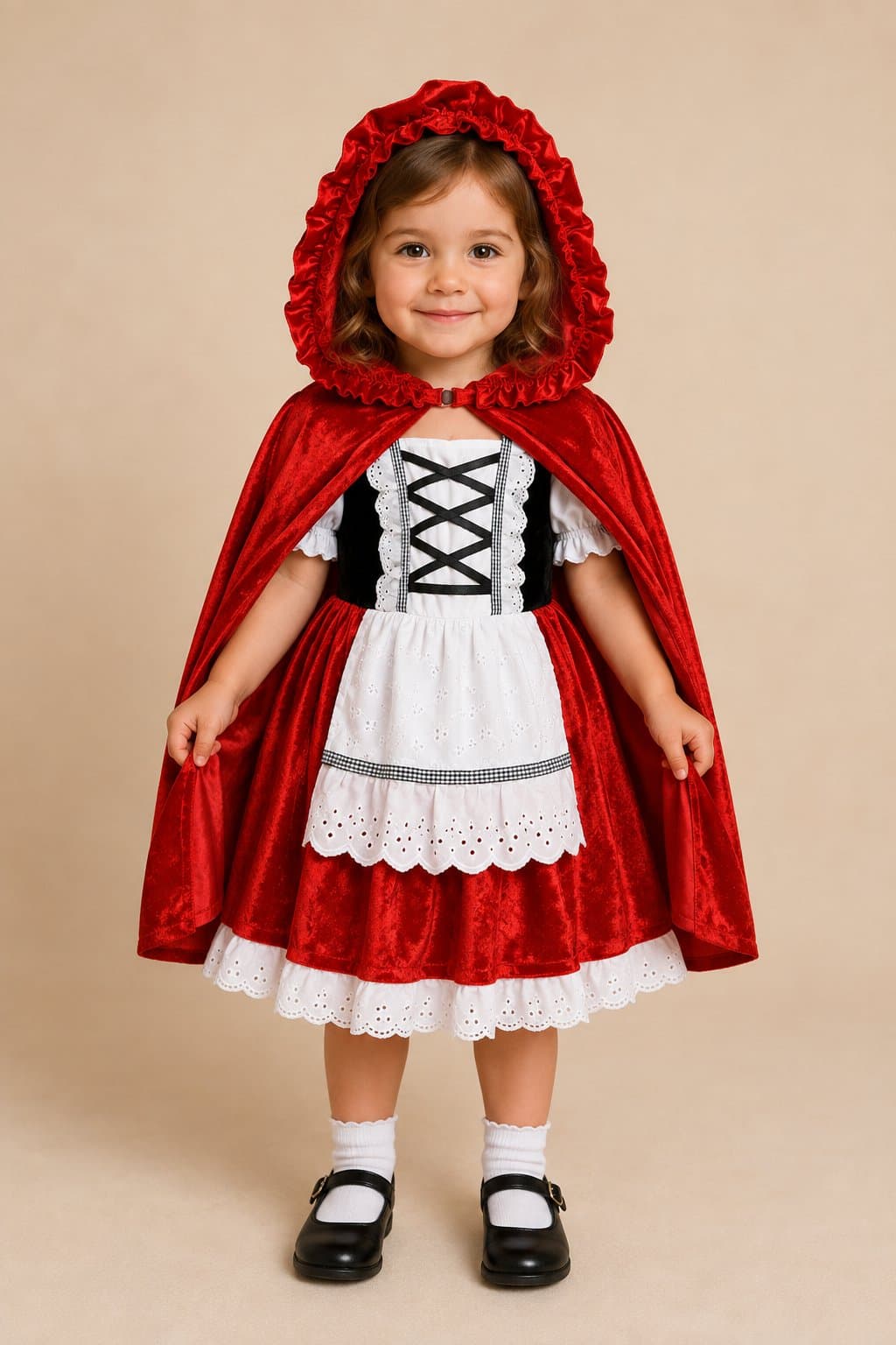What a Character Little Red Riding Hood Dress with Cape 3T halloween cosplay dress up Costume