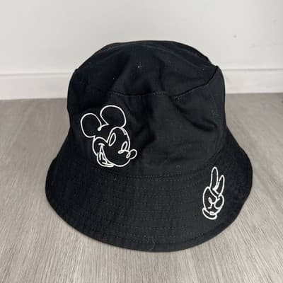 Disney Parks Mickey Mouse Black And White Reversible Bucket Hat