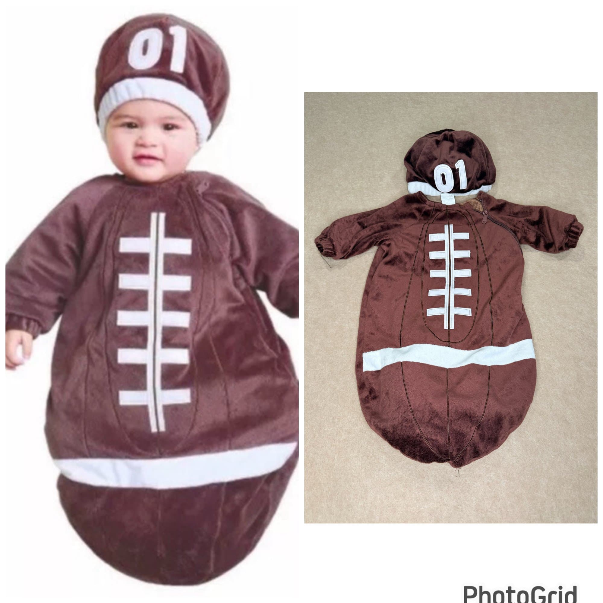 Hyde and eek Target Baby football bunting halloween party cosplay costume with matching hat