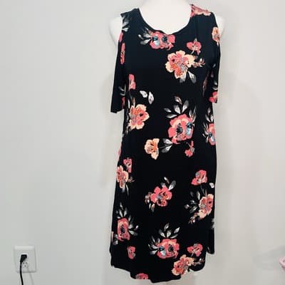 Arizona Black And Pink XL Floral Dress