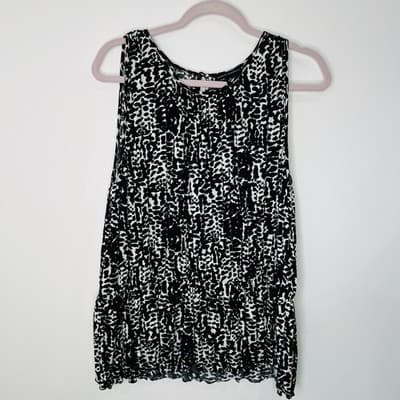 Banana Republic Black And White Top Blouse Size S