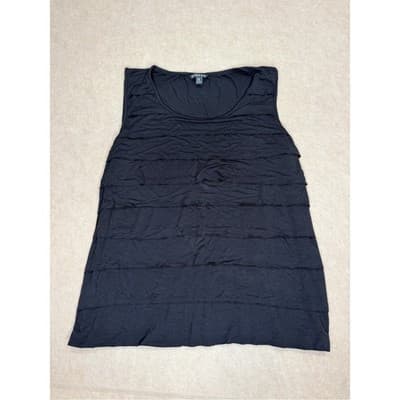 George Black Sleeveless Layered Tank Top