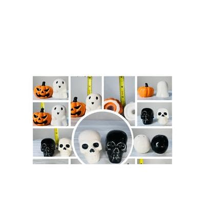 Cracker Barrel Pumpkin And Ghost Salt And Pepper Shaker Halloween Collection.